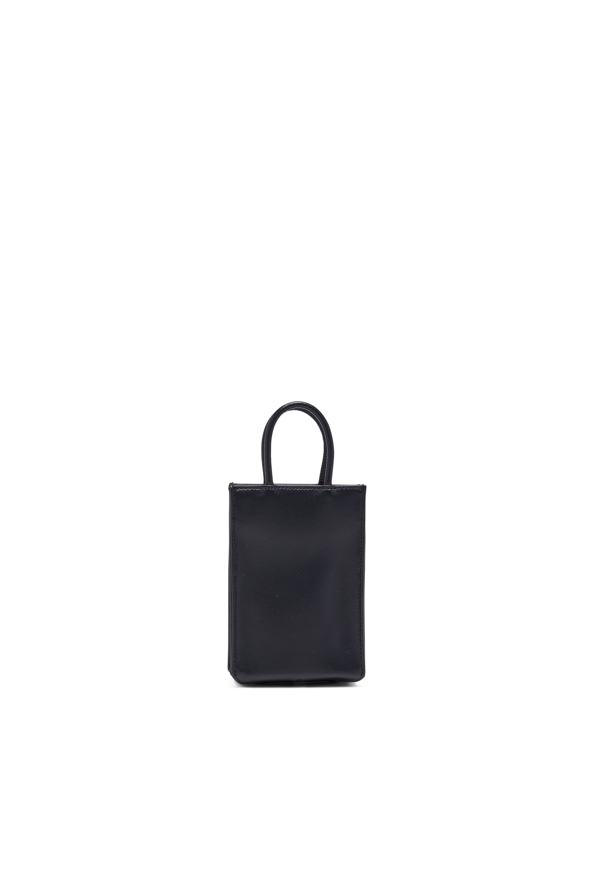 Diesel - DSL 3D SHOPPER MINI X, Man's Dsl 3D Mini -Small PU tote bag with embossed logo in Black - 3